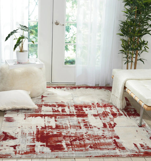 Nourison Rugs Maxell MEA14 Ivory Red - Woven Rugs