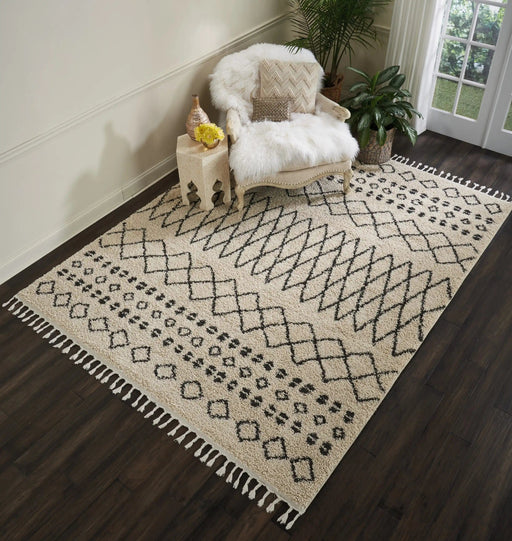 Nourison Rugs Moroccan Shag MRS02 Cream - Woven Rugs