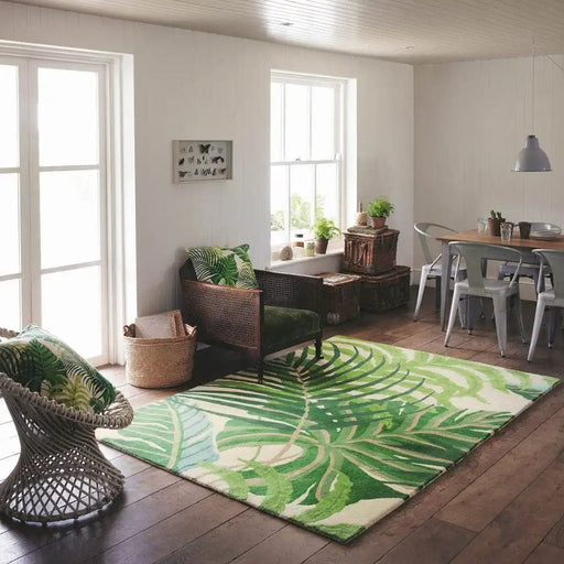 Sanderson Rugs Sanderson Manila Green 46407 - Woven Rugs