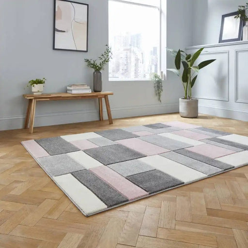 Think Rugs Rugs Matrix Think MT61 Grey Rose - Woven Rugs