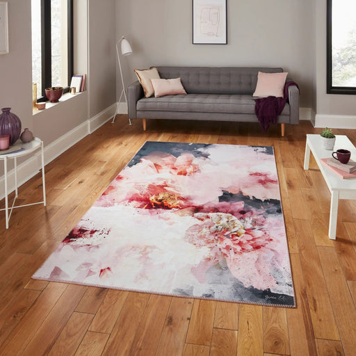 Think Rugs Rugs Michelle Collins FLOO24 Rose/Black - Woven Rugs