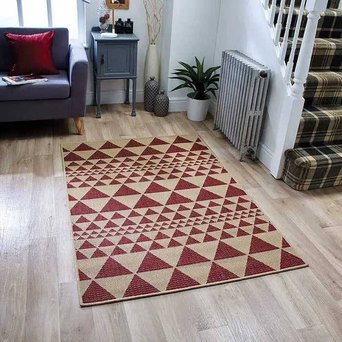 Red Woven Rug Moda Flatweave Prism Red — Woven Rugs
