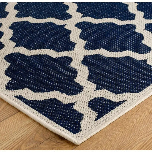 Moda Flatweave Trellis Blue 2