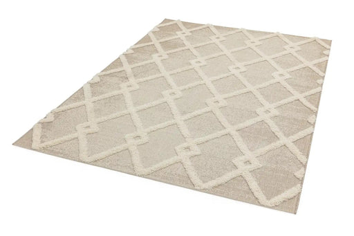 Asiatic Rugs Monty MN07 Beige Cream Diamond - Woven Rugs