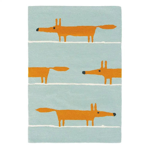 Scion Living Rugs Mr Fox 25308 Aqua - Woven Rugs