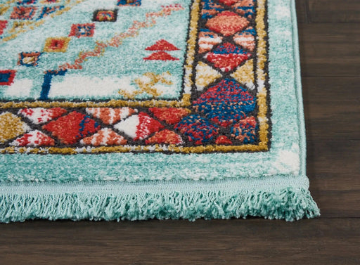 Nourison Rugs Navajo Nourison NAV02 Aqua - Woven Rugs