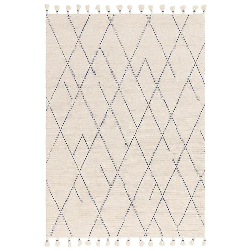 Asiatic Rugs Nepal Cream Blue Linear - Woven Rugs
