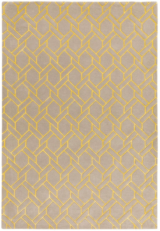 Asiatic Rugs Nexus Fine Lines Silver Yellow - Woven Rugs