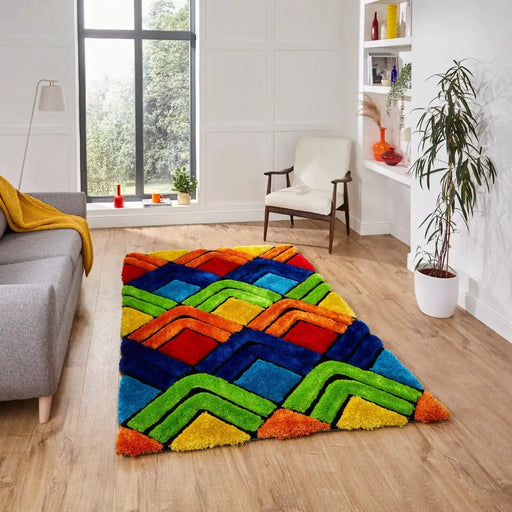 Think Rugs Rugs Shaggy - Noble House 8199 Multi - Woven Rugs