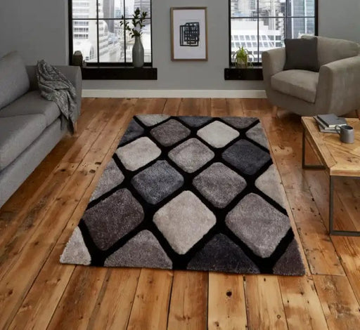 Think Rugs Rugs Noble House NH9247 Black/Grey - Woven Rugs