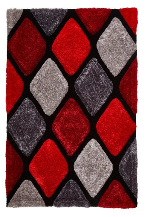 Think Rugs Rugs Noble House NH9247 Grey/Red - Woven Rugs