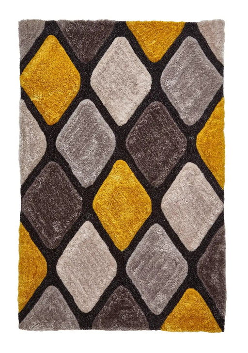 Think Rugs Rugs Noble House NH9247 Grey/Yellow - Woven Rugs
