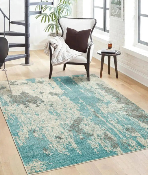 Asiatic Rugs Nova NV15 Painterly Duck Egg - Woven Rugs