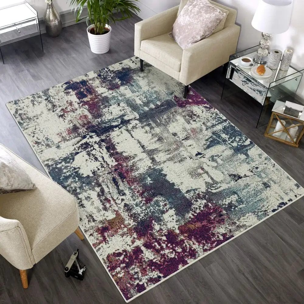 Nova NV23 Abstract Navy Multi — Woven Rugs