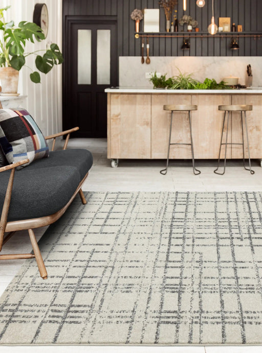 Asiatic Rugs Nova NV31 Grid Grey - Woven Rugs