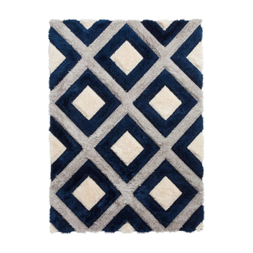 Think Rugs Rugs Olympia GR224 Grey Navy - Woven Rugs