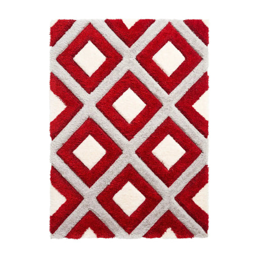 Think Rugs Rugs Olympia GR224 Grey Red - Woven Rugs