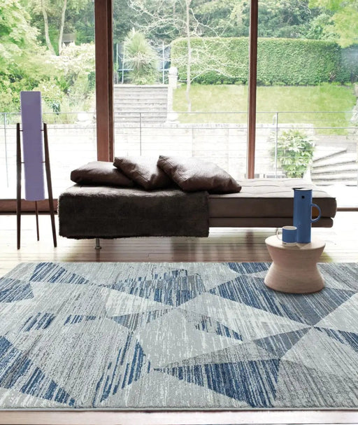 Asiatic Rugs Orion OR14 Block Blue - Woven Rugs