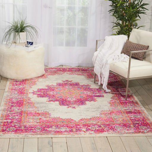 Nourison Rugs Passion Nourison PSN03 Ivory Fuchsia - Woven Rugs