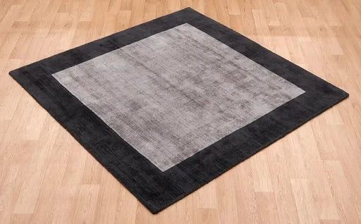 Asiatic Rugs Blade Border BB04 Charcoal/Silver - Woven Rugs