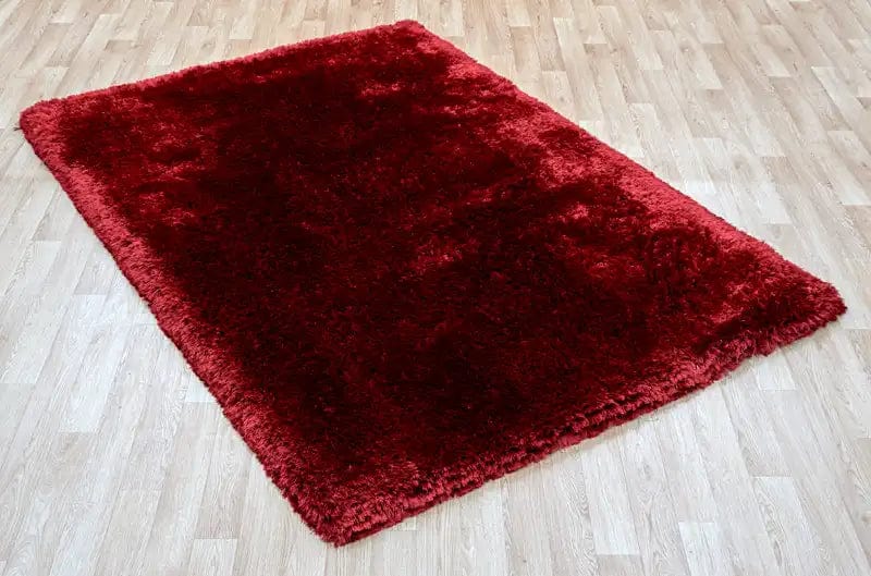 Red Woven Rug Plush Red — Woven Rugs