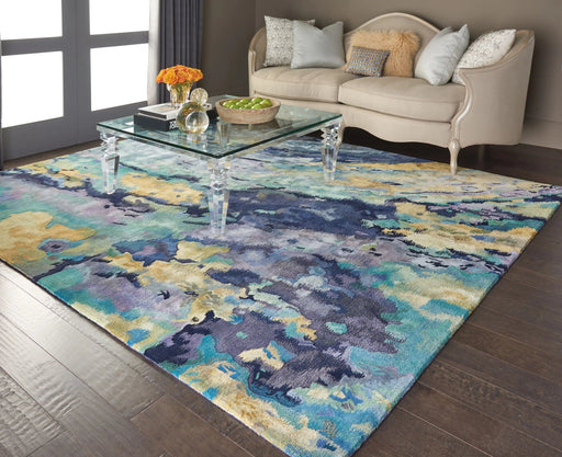 Nourison Rugs Prismatic PRS09 Silver Blue - Woven Rugs