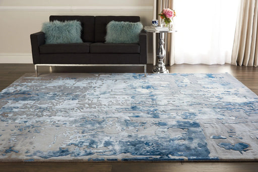 Nourison Rugs Prismatic PRS10 Blue Grey - Woven Rugs