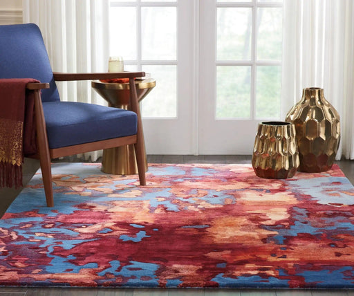 Nourison Rugs Prismatic PRS13 Blue Flame - Woven Rugs