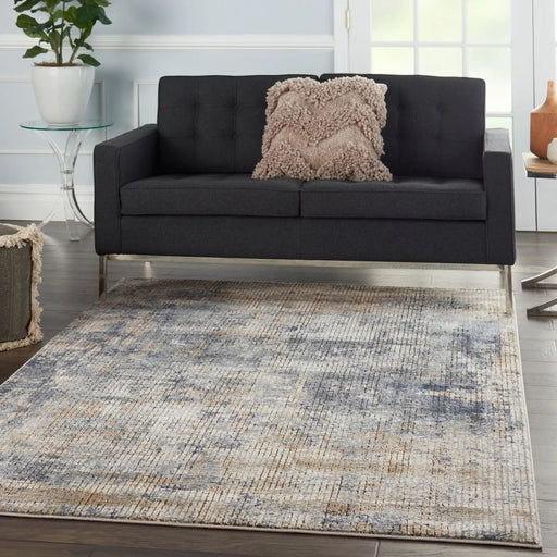 Nourison Rugs Runner / 66 x 229cm Quarry QUA02 Blue Beige Runner 099446746382 - Woven Rugs