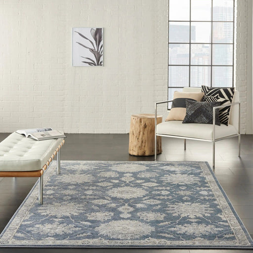 Nourison Rugs Runner / 66 x 229cm Quarry QUA06 Blue Beige Runner 099446746931 - Woven Rugs