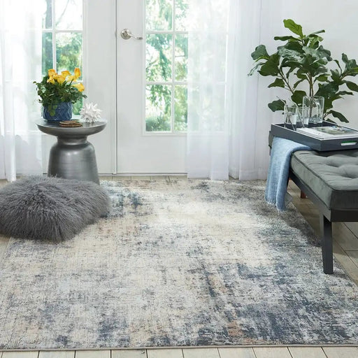 Nourison Rugs Runner / 66 x 230cm Rustic Textures RUS01 Grey Beige 99446461841 - Woven Rugs