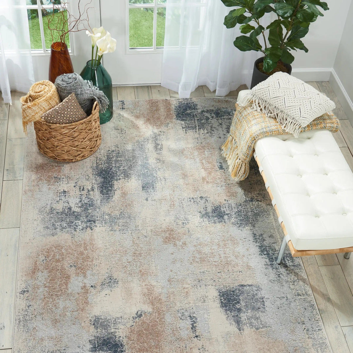 Rustic Textures RUS02 Beige Grey — Woven Rugs