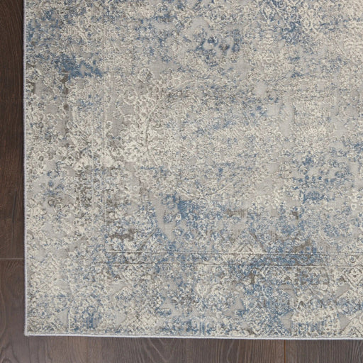 Nourison Rugs Runner / 66 x 230cm Rustic Textures RUS09 Ivory Light Blue 99446496409 - Woven Rugs