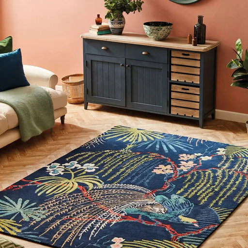 Sanderson Rugs Sanderson Rainforest - Tropical Night 50708 - Woven Rugs