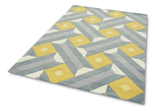 Asiatic Rugs Reef RF01 Motif Ochre Grey - Woven Rugs