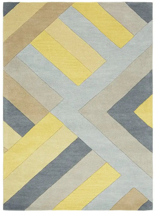 Asiatic Rugs Reef RF02 Big Zig Ochre Grey - Woven Rugs