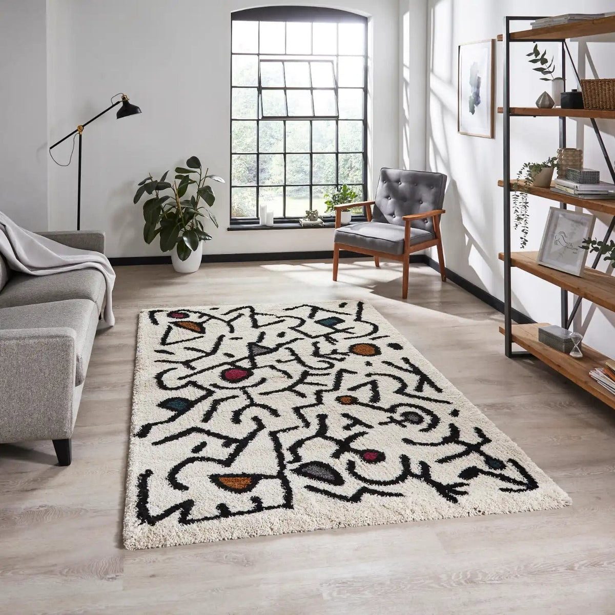 Royal Nomadic A637 Cream Black Multi — Woven Rugs