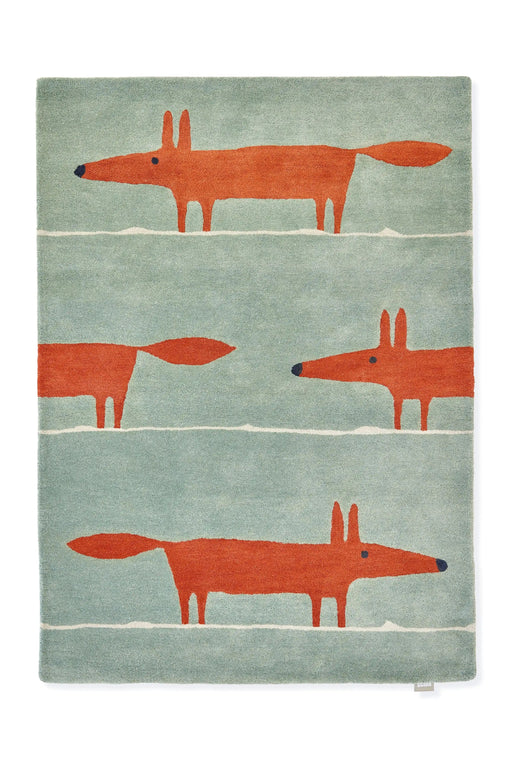 Scion Rugs Scion Hand Tufted Mr Fox Mint Poppy 025313 - Woven Rugs