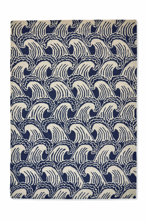 Scion Rugs Scion Screen Printed Ride The Wave Denim 125608 - Woven Rugs