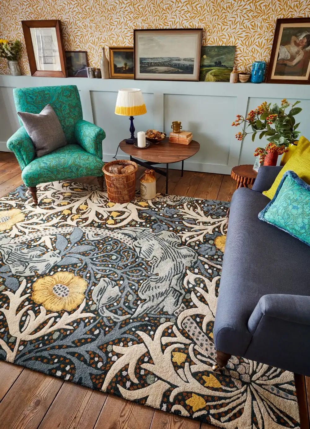 Seaweed 127008 Teal Rug — Woven Rugs