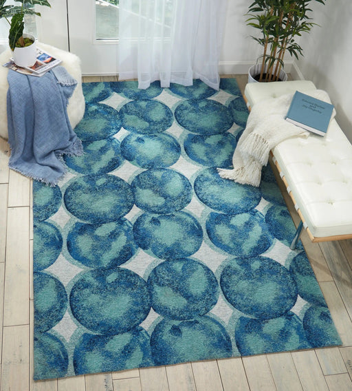 Nourison Rugs Organic Modern OM005 Aqua Navy - Woven Rugs