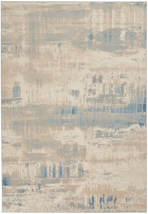 Nourison Rugs Solace SLA08 Ivory Grey Blue - Woven Rugs