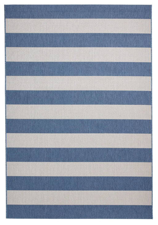 Think Rugs Rugs Santa Monica 48644 Blue/Light Beige - Woven Rugs