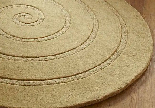 Think Rugs Rugs Spiral Gold - Woven Rugs