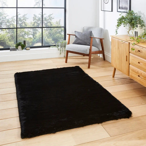 Think Rugs Rugs Super Teddy Black - Woven Rugs