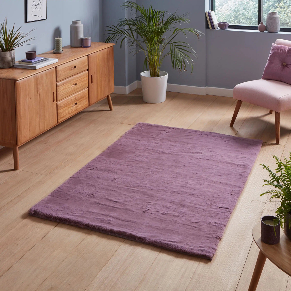 Lavender Rag Rug Teddy Lavender Rug — Woven Rugs