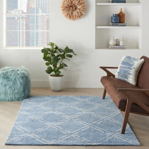 Nourison Rugs Venosa VSN01 Blue Ivory Runner - Woven Rugs