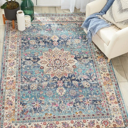 Nourison Rugs Vintage Kashan VKA01 Blue - Woven Rugs