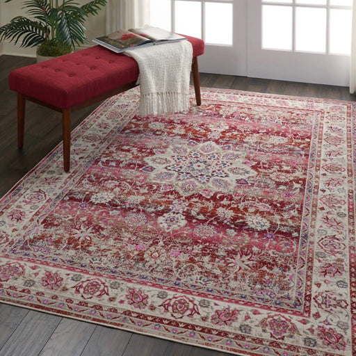 Nourison Rugs Vintage Kashan VKA01 Red - Woven Rugs