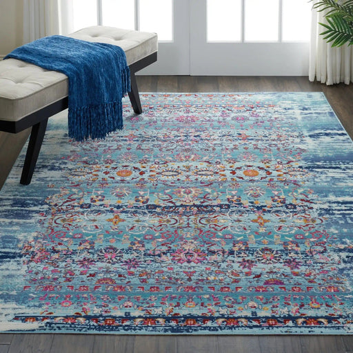 Nourison Rugs Vintage Kashan VKA02 Blue - Woven Rugs